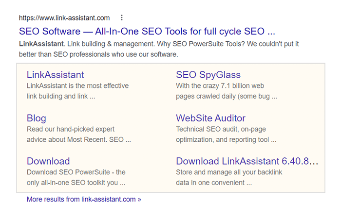 Try to get sitelinks on the SERP